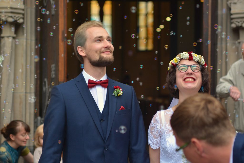 Hochzeit Freude Seifenblasen